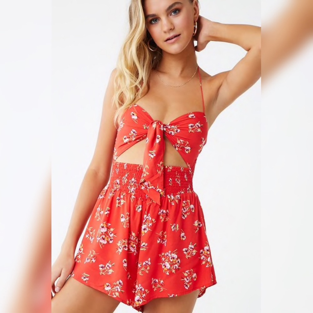 Floral Halter Romper